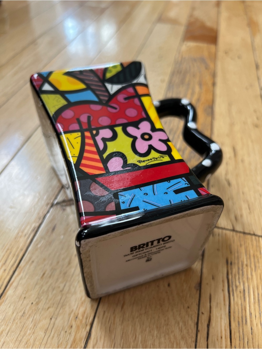 Vintage Y2K Romero Britto Square Mugs - Mismatched Set - Picture 5 of 11